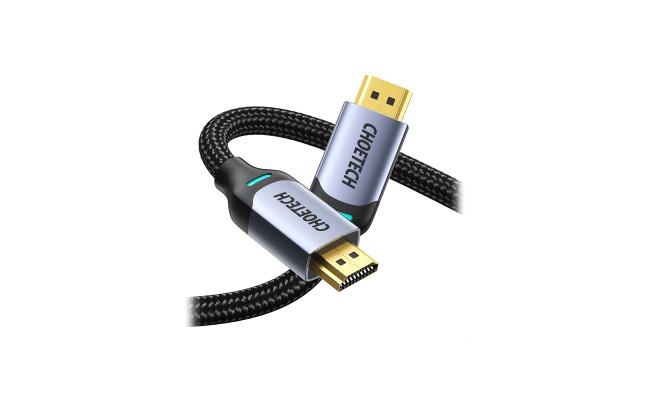 Choetech 8K HDMI cable supports higher resolution of 8K 60Hz for immersive viewing and smooth fast-action